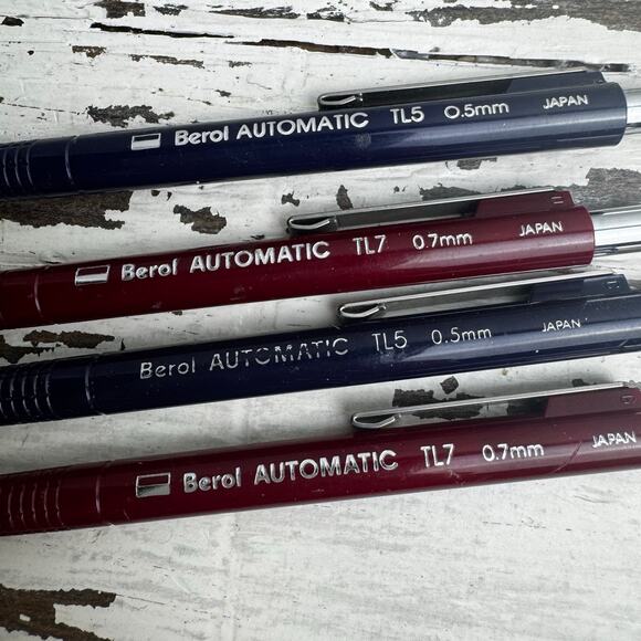 Vintage Berol Automatic TL5 TL7 Drafting Mechanical Pencils 0.7 0.5mm Lot of 4 - Picture 6 of 7